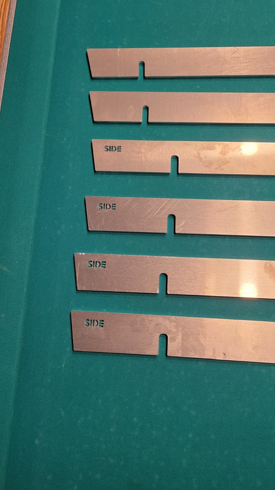 TruShim side pieces with SIDE engraving